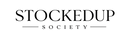 Logo of 'Stockedup Society' with a black text on a white background