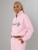 court side quaterzip Pink